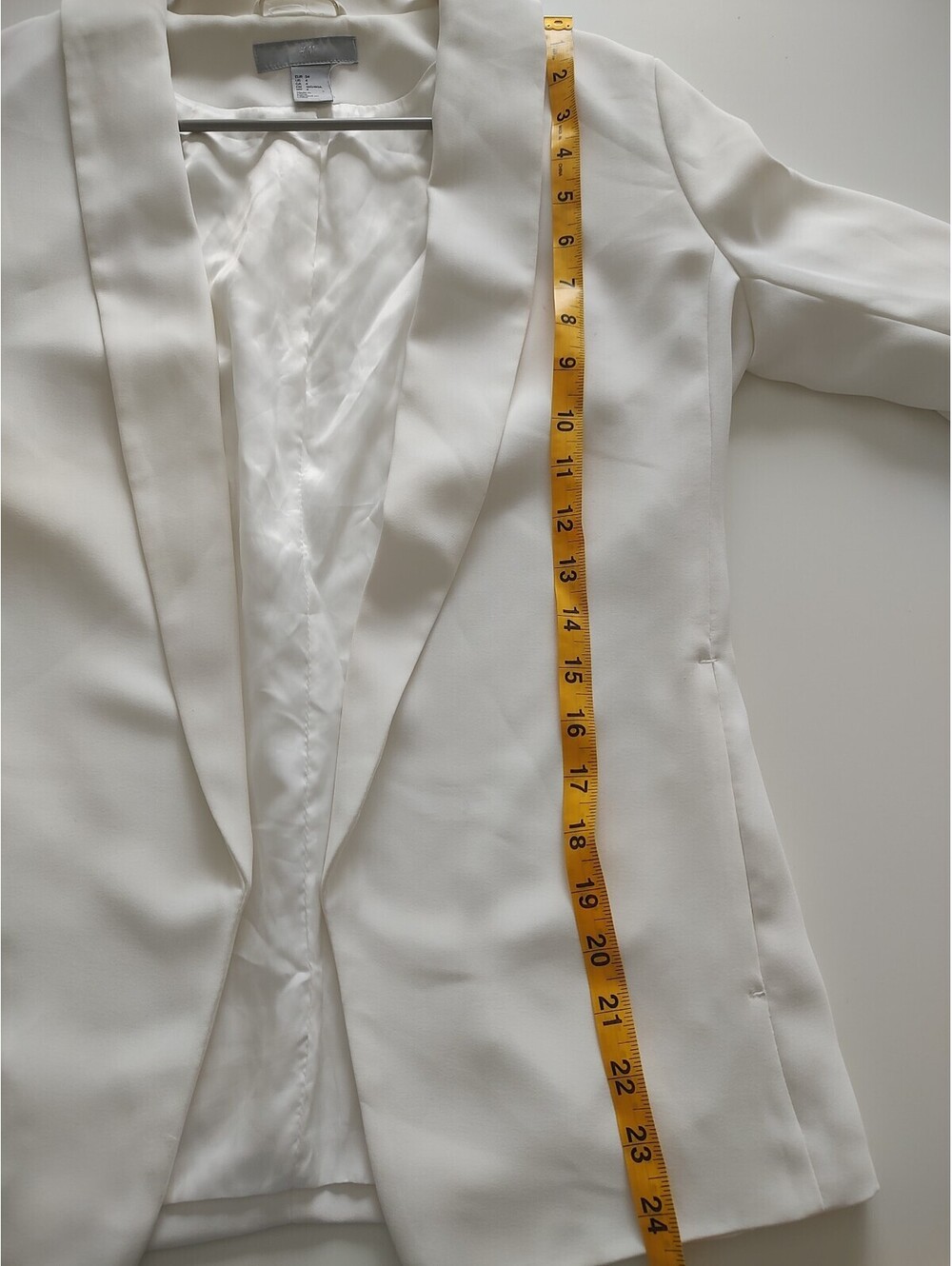 H&M Women's White Blazer Jacket Size US - Picture 6 of 8